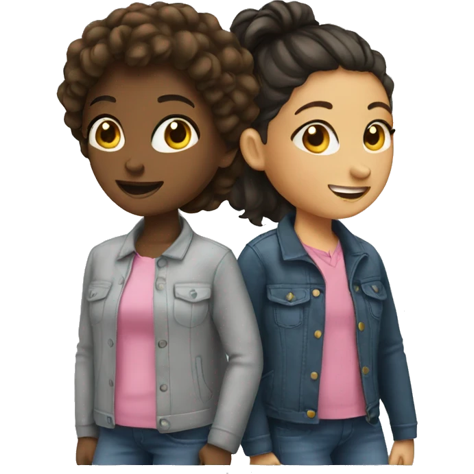 Three girls  emoji