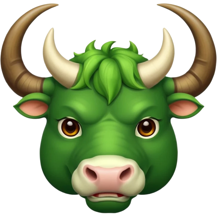 Green bull emoji