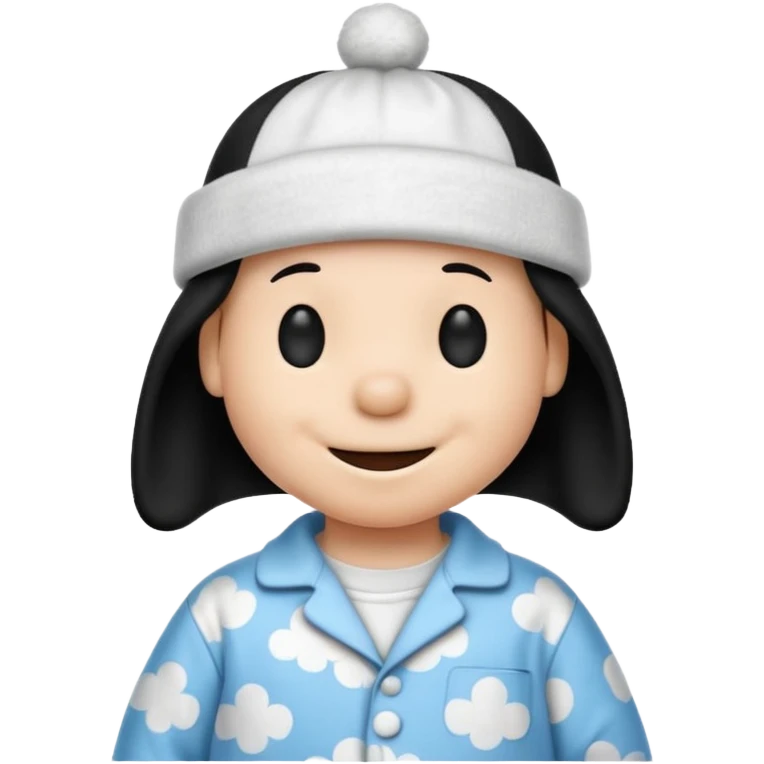 snoopy con gorrito de pijama emoji