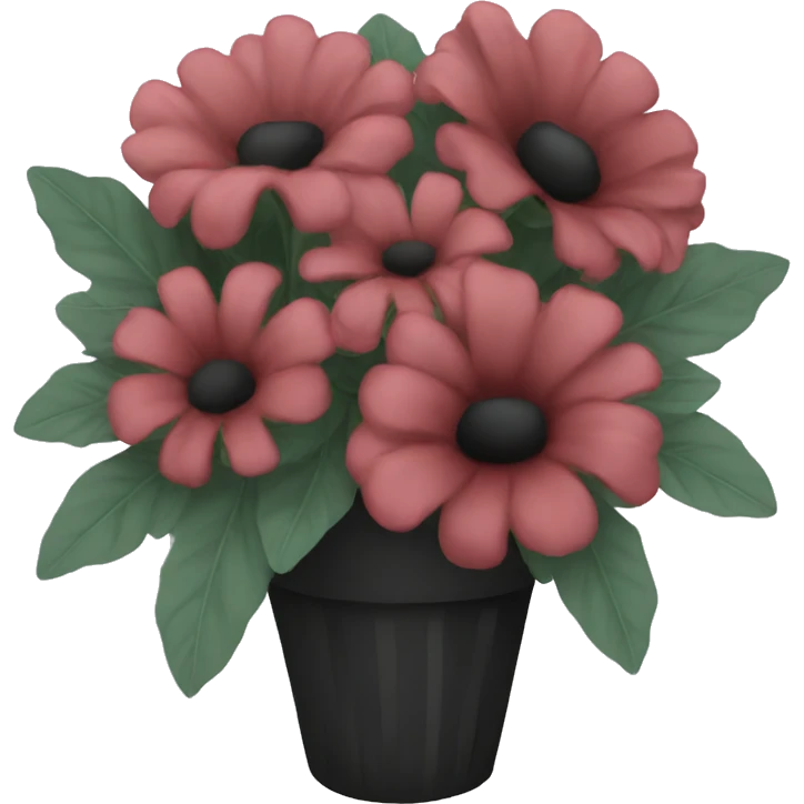 black bouquet emoji