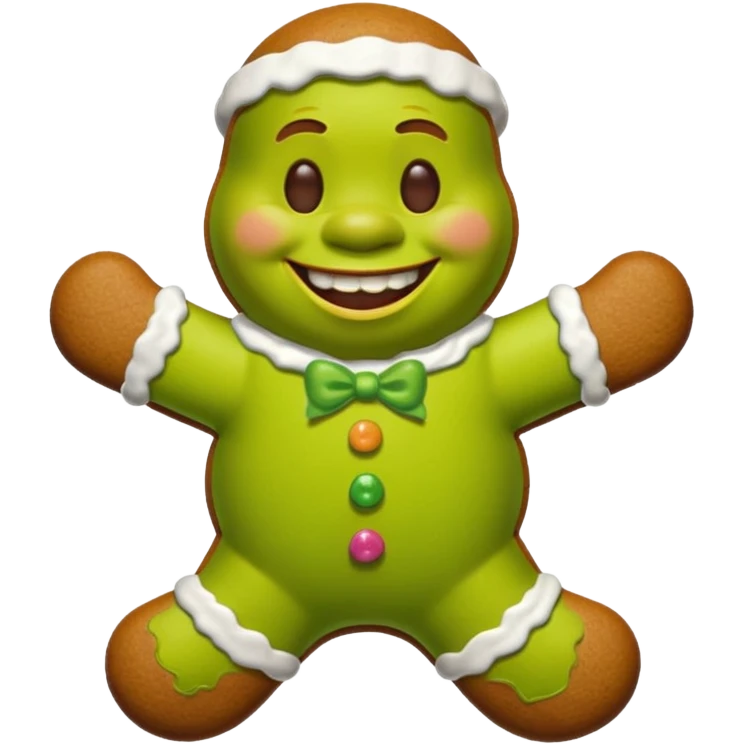 shrek gingerbread man emoji