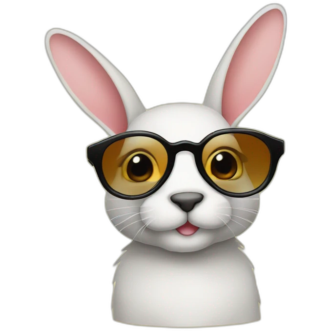 Conejo con gafas de sol emoji