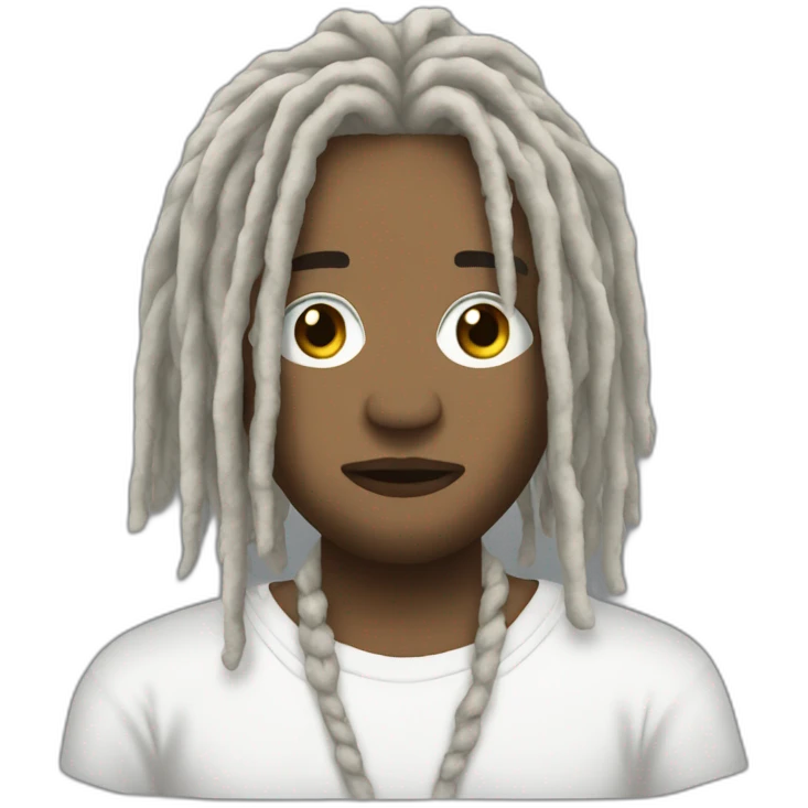 Rapper white dreads emoji