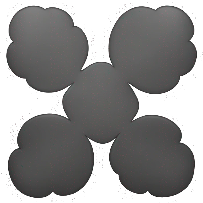 Trèfle a 5 feuille noire emoji