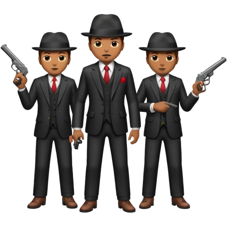 3 mafia members guns emoji