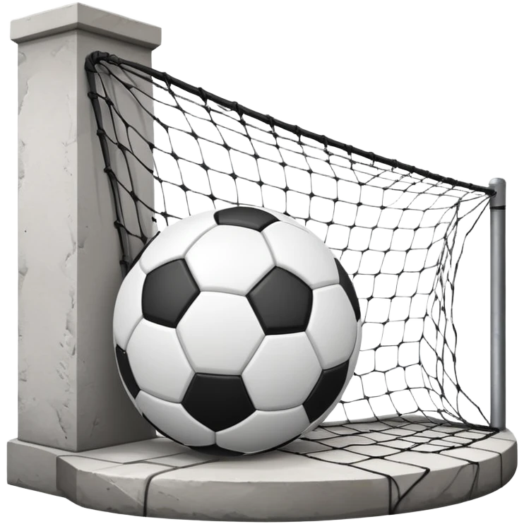 Soccer ball, piller, net emoji