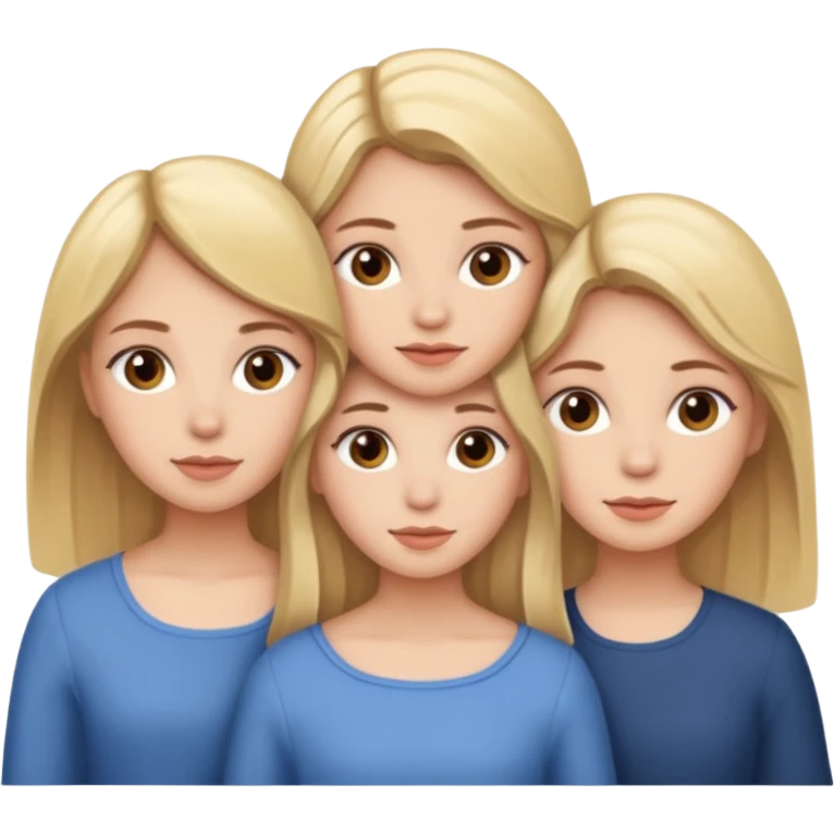3 sisters - 1 blonde 2 brown hair emoji