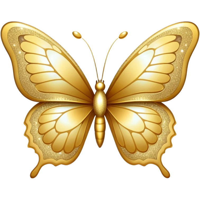 Gold glitter butterfly emoji