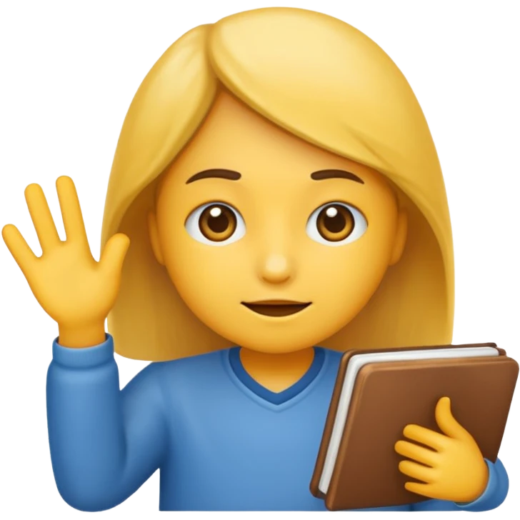 An emoji where the students needs help emoji