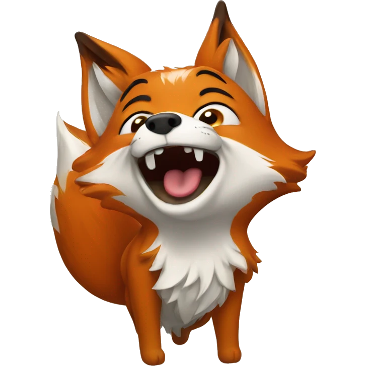 Laughing fox emoji
