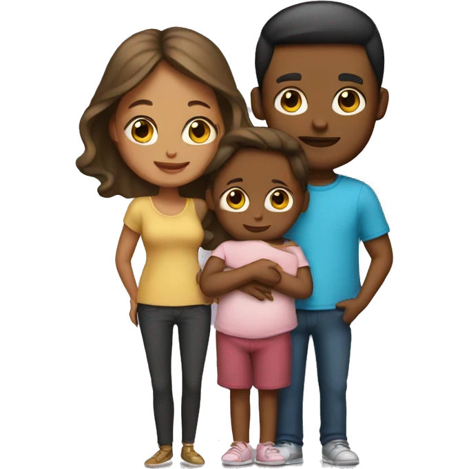 Couple hold baby twins  emoji