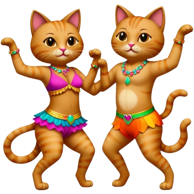 Cats salsa dancing in Miami emoji
