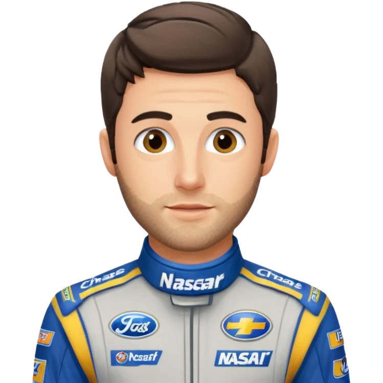 chase elliott nascar driver with stubble  emoji