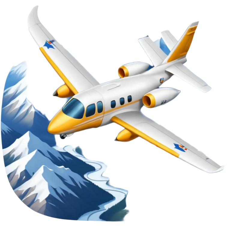 Skyhawk Flying over mountains emoji