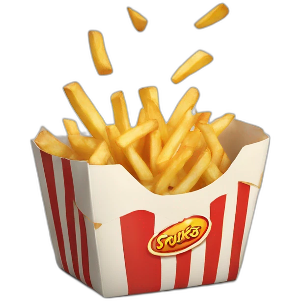 exploading box of french fries  emoji