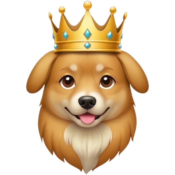 Dog with crown emoji