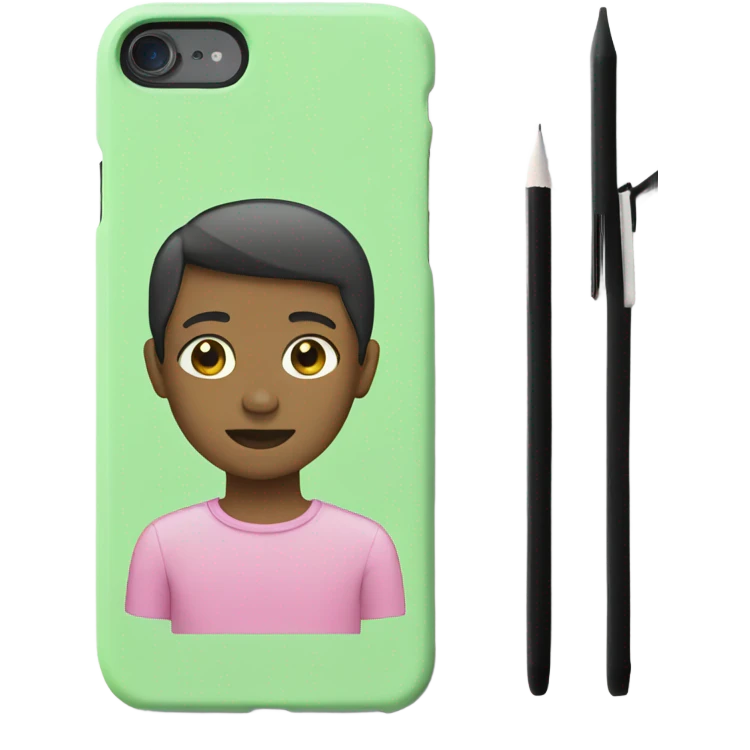 green and pink iPhone case emoji