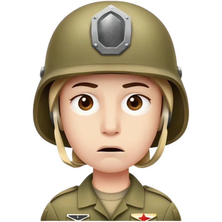 nausea face and millitary hellmet emoji