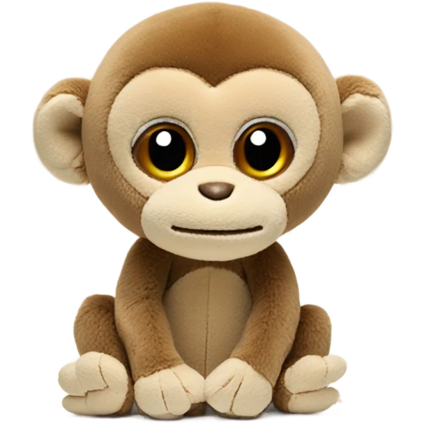 Light brown, baby monkey, jellycat stuffed animal emoji