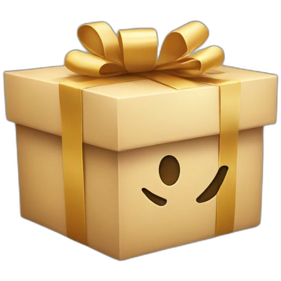 gift box with smile emoji