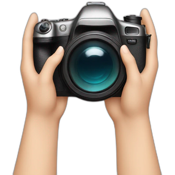 hands holding up camera emoji