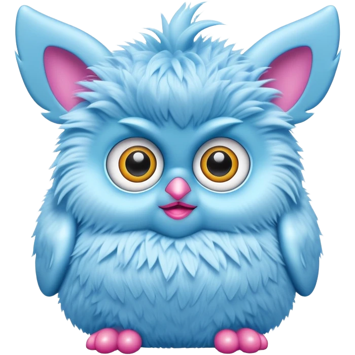 1st generation light blue furby 1990’s emoji