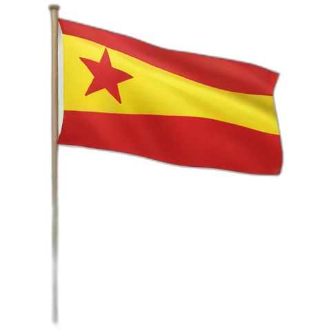commmunist flag in a beach emoji