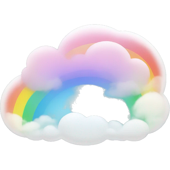 rainbow cloud smiling emoji