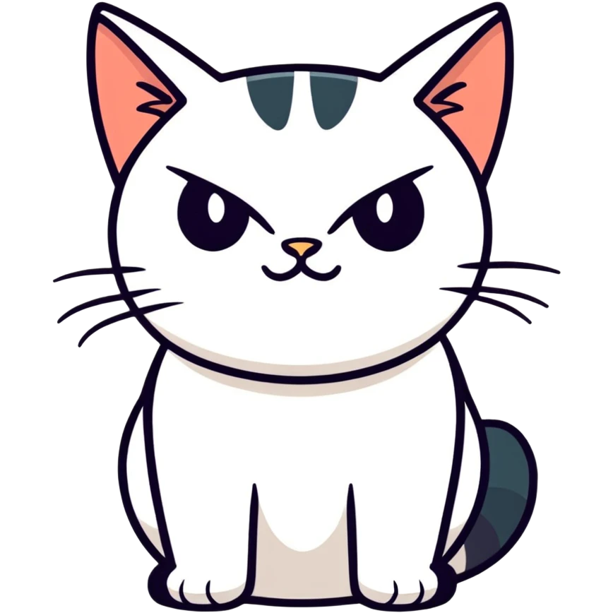 Annoyed cat emoji