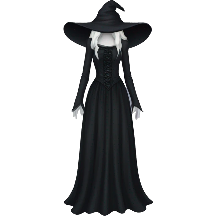 gothic flowy witch dress emoji