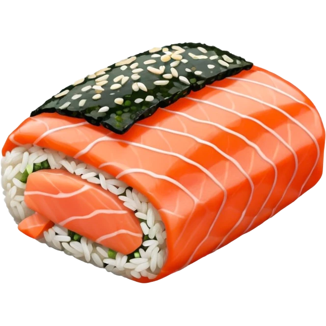 one sushi piece top view emoji