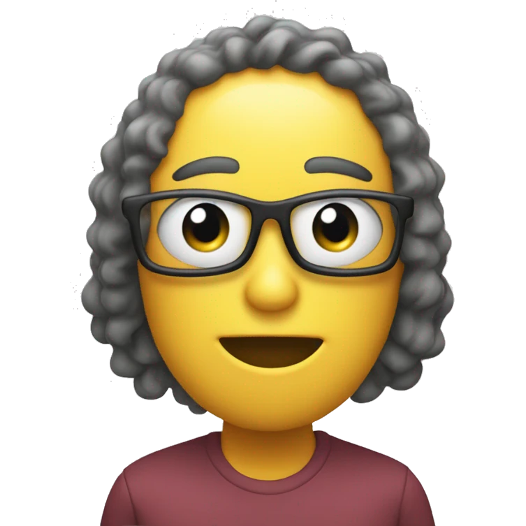 Smiley with a sign "Busy with perf issue" emoji