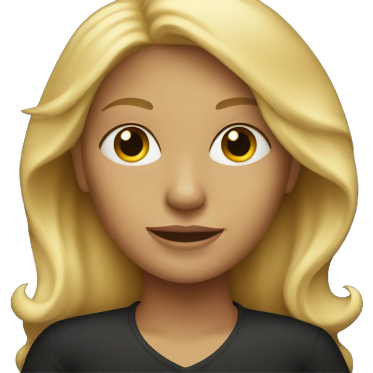 Blonde woman sitting on black sofa emoji