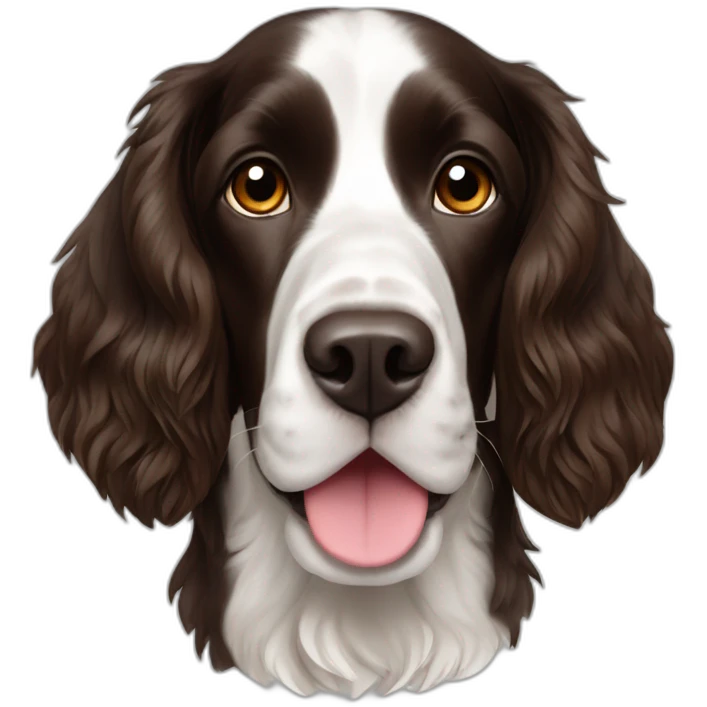 Dog English Springer Spaniel full-height emoji