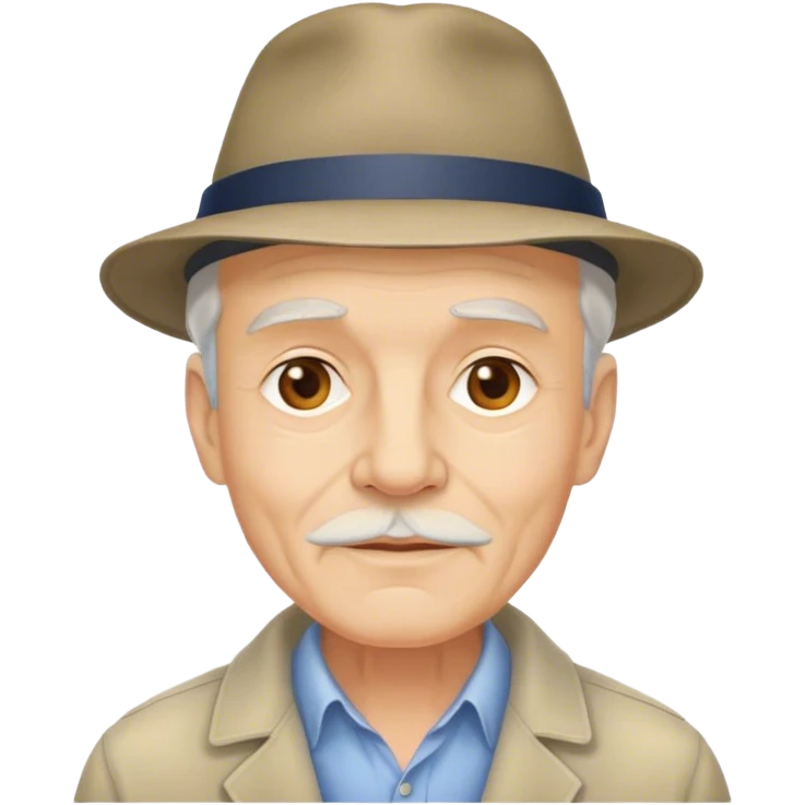 Older French man with nice taste, wearing a hat emoji
