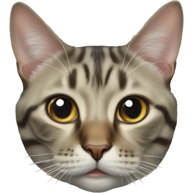 realistic indoor blad cat portrait emoji