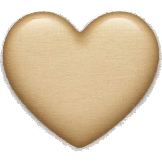 Beige heart  emoji
