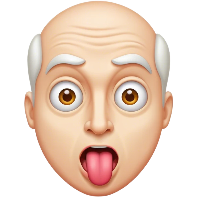 Crazy guy with tongue out eyes rolled back emoji