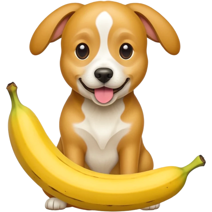 Dog with banana emoji