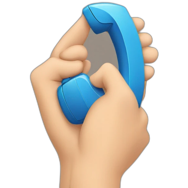 hand holding phone call emoji