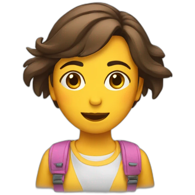 Chica haciendo clases emoji