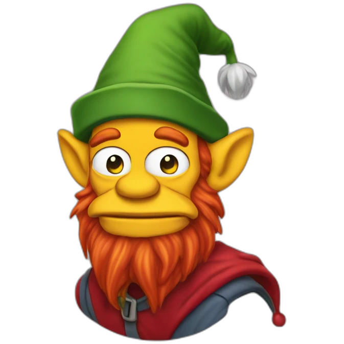 groundskeeper willie as an elf emoji