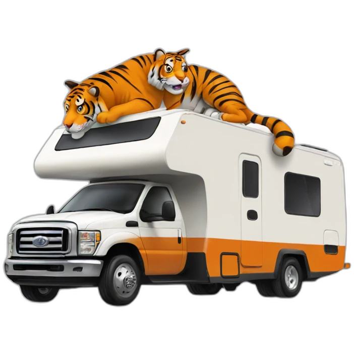 Clemson-tiger-driving-a-class-a-rv emoji