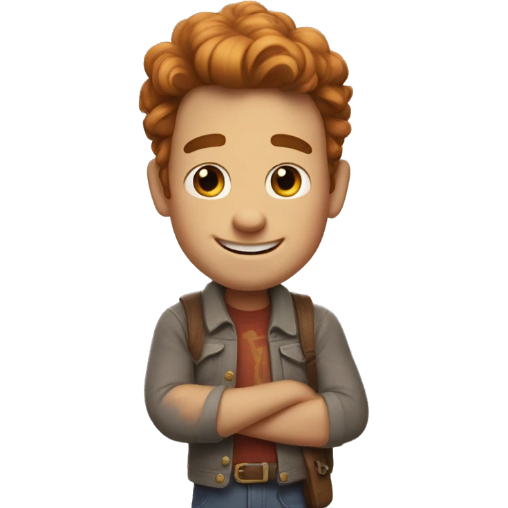 friendly, nice, welcoming, happy, in PIXAR styl emoji