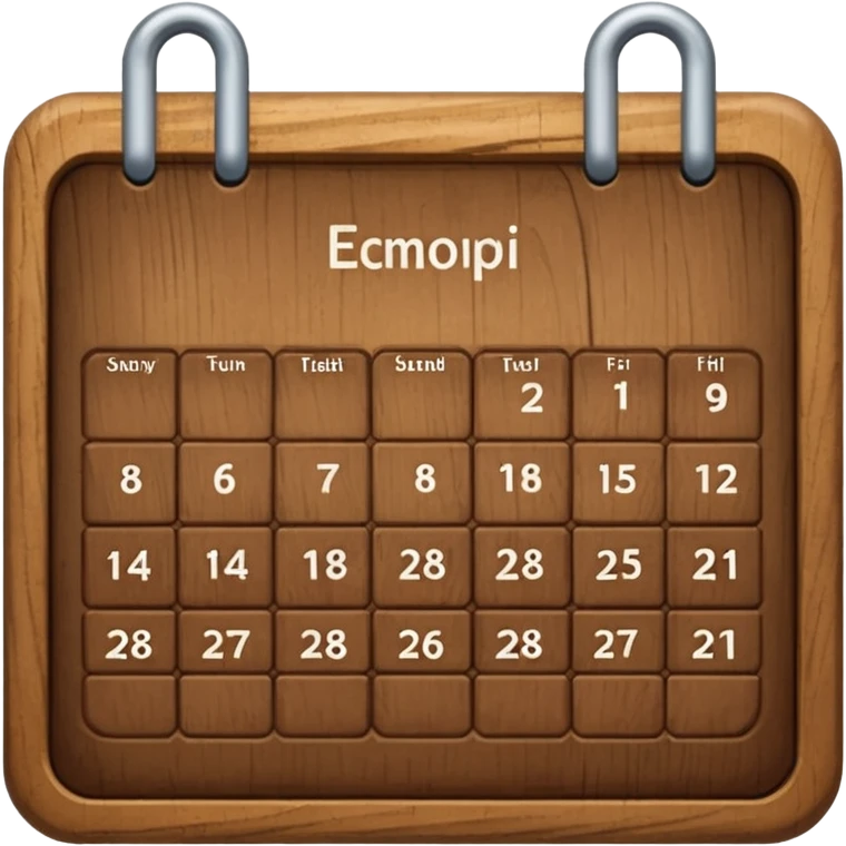 calendar wood emoji