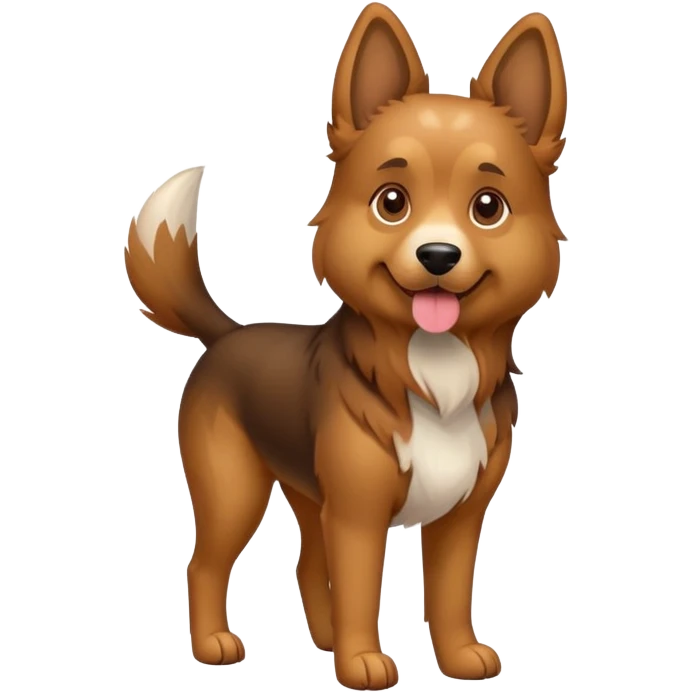 Dog with two legs emoji