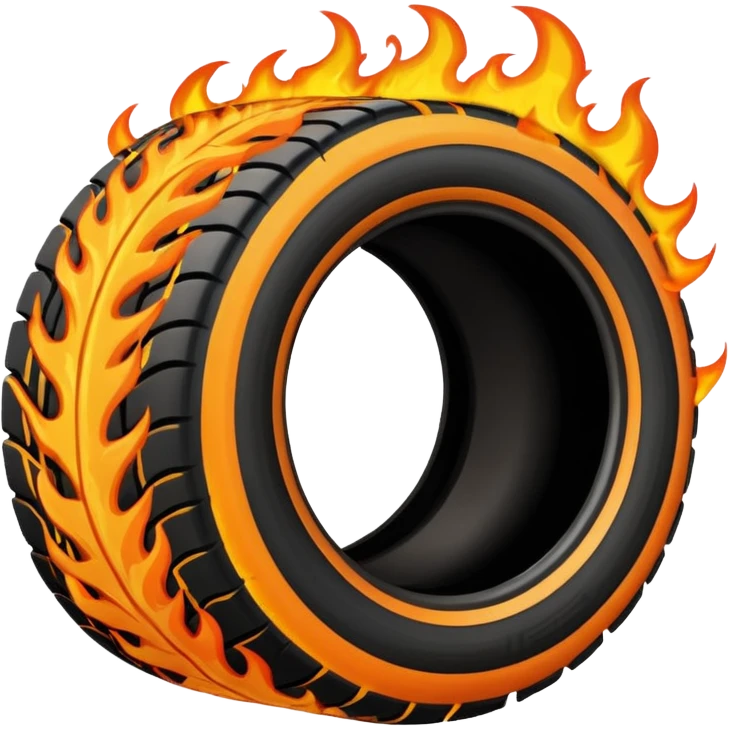 more flames in semi tire emoji