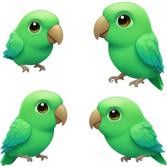 fully green no blue parrotlet emoji