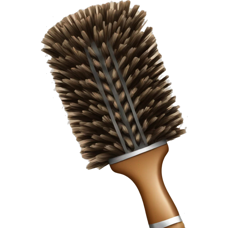 Brown hair brush emoji