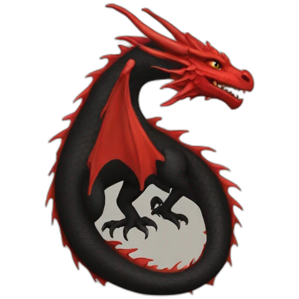 Red and Black dragon emoji